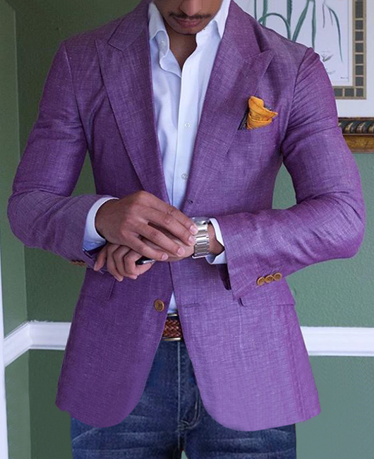 Casual Lapel Collar Two Button Chest Pocket Plain Blazer