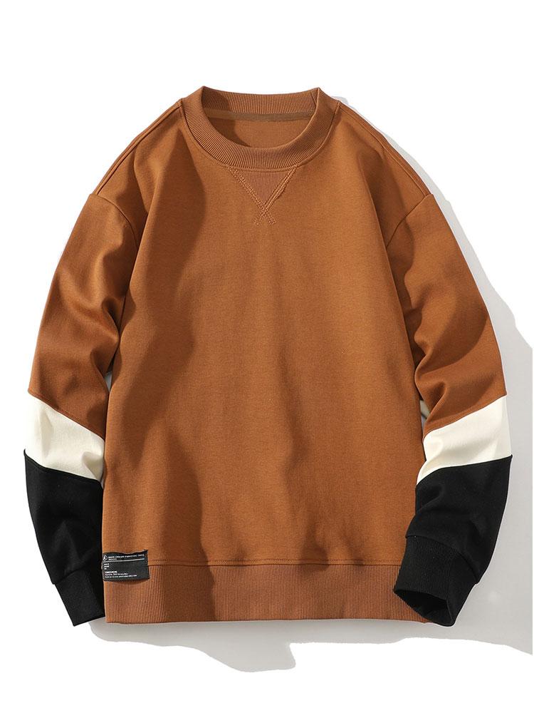 Color Block Crewneck Sweatshirt