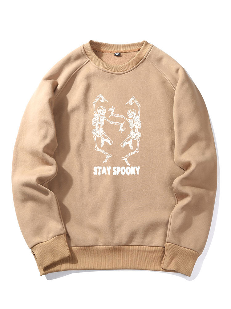 Halloween Funny Skeleton Print Sweatshirt